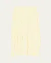 Zankov Perry Perforated Knit Fringe Midi Skirt In Yellow