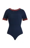 Zankov Petra Embellished Top In Blue