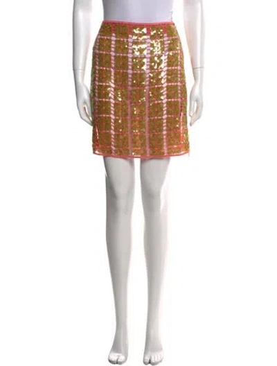 Pre-owned Zankov Plaid Print Mini Skirt In Multi