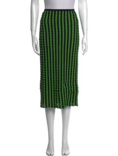 Pre-owned Zankov Printed Knee-length Skirt In Green