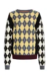 Zankov Reed Argyle Merino Wool Sweater In Print