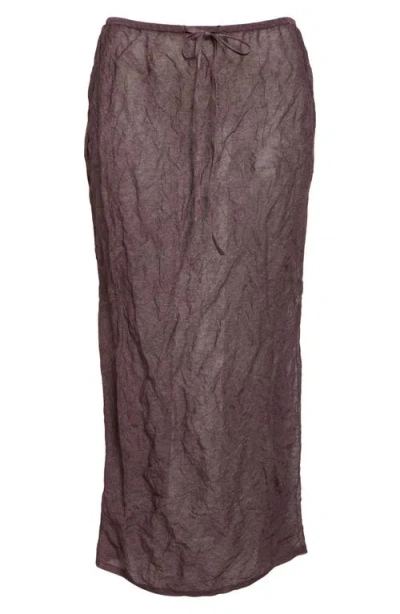 Zankov Rickie Crinkled Metallic Drawstring Skirt