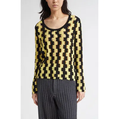 Zankov Rita Puzzle Intarsia Cutout Merino Wool Sweater