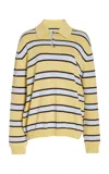 Zankov Ryan Merino Wool Polo Top In Yellow