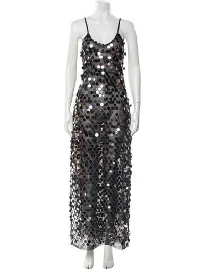 Pre-owned Zankov Scoop Neck Long Dress W/ Tags In Black