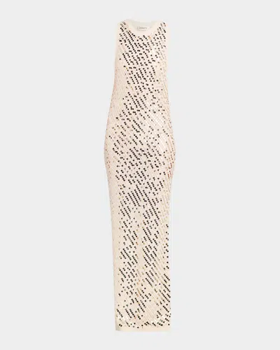 Zankov Sequined Wool-cashmere Tank Dress In White