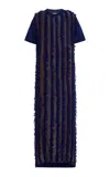 Zankov Sidone Wool-silk Dress In Multi