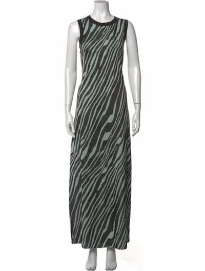Pre-owned Zankov Silk Long Dress In Green