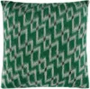 Zankov Ssense Exclusive Green & White Joshua Cushion In Green & White