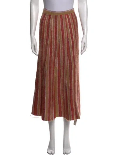 Pre-owned Zankov Striped Long Skirt In Multicolor