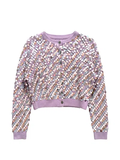 Zankov Thyso Sequin-embellished Cardigan In Purple