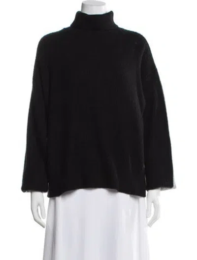 Pre-owned Zankov Virgin Wool Turtleneck Sweater In Black