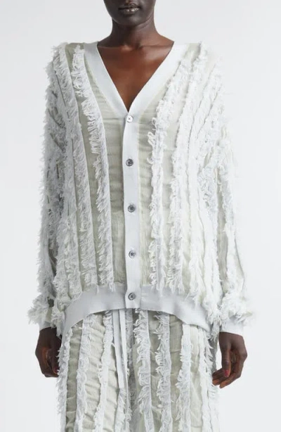 Zankov Wes Fringe Cardigan In Gold