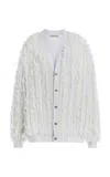Zankov Wes Sheer Cardigan In White