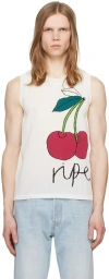 Zankov White Intarsia Tank Top In Parchment
