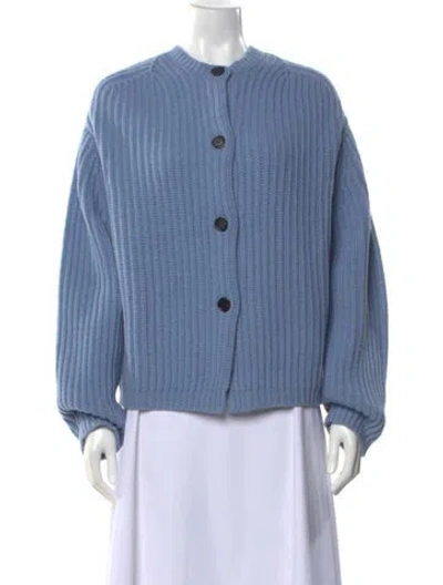 Pre-owned Zankov Wool Crew Neck Sweater W/ Tags In Blue