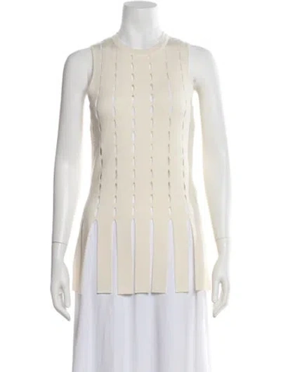 Pre-owned Zankov Wool Crew Neck Top In Neutral