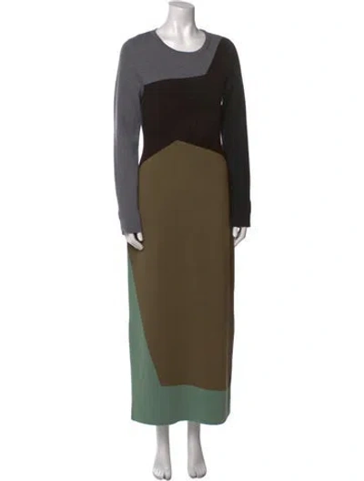 Pre-owned Zankov Wool Long Dress In Black