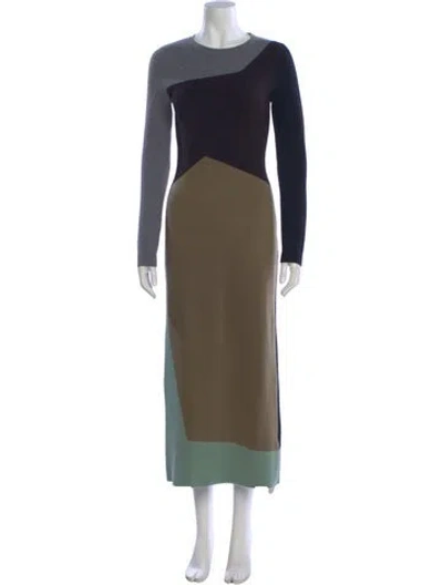 Pre-owned Zankov Wool Long Dress In Black