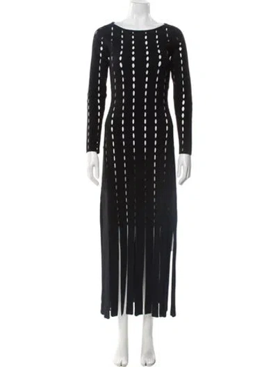 Pre-owned Zankov Wool Long Dress W/ Tags In Black