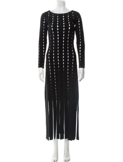 Pre-owned Zankov Wool Long Dress W/ Tags In Black