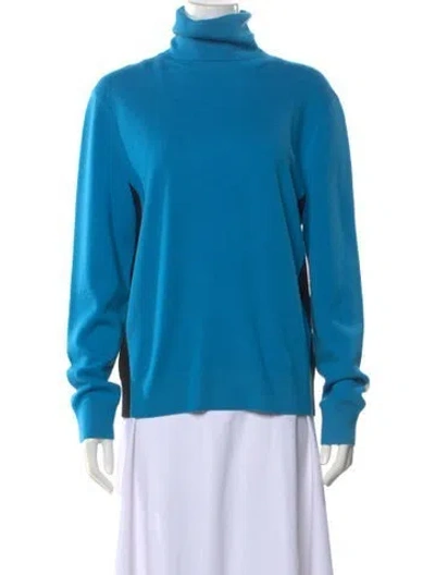 Pre-owned Zankov Wool Turtleneck Sweater W/ Tags In Blue