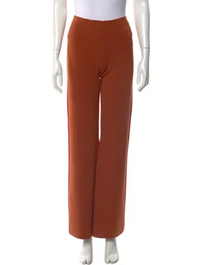 Pre-owned Zankov Wool Wide Leg Pants W/ Tags In Orange