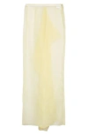 Zankov Yoko Silk Organza Maxi Skirt In Yellow