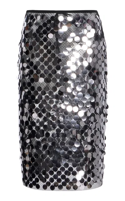 Zankov Yumi Sequined Midi Skirt In Black