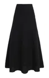Zankov Zander Brushed Mohair-blend Midi Skirt In Black