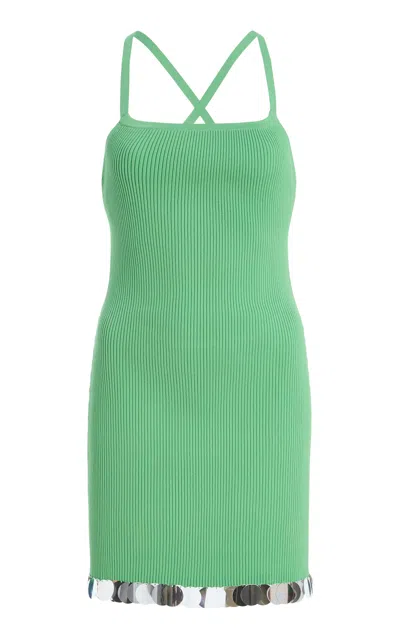 Zankov Zoe Silk Mini Dress In Green