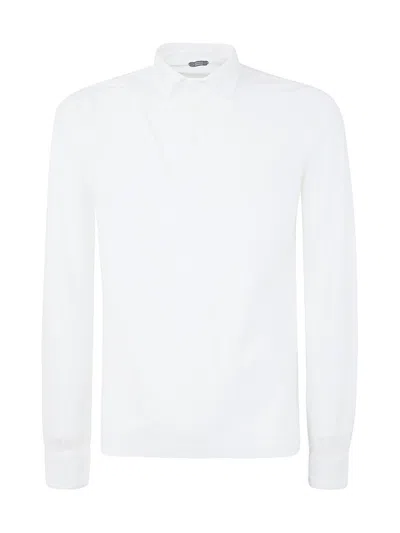 Zanone Long Sleeves Polo In White