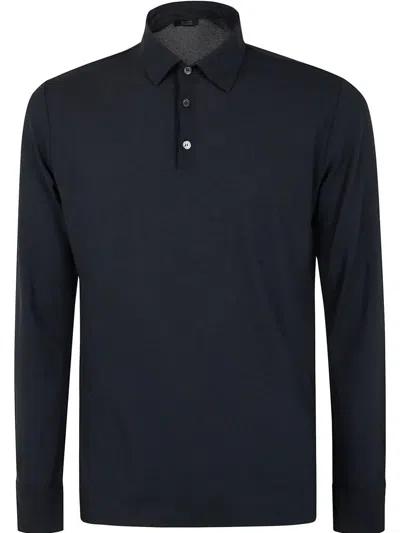 ZANONE LONG SLEEVES POLO SHIRT,815102.ZG380 Z5336 IRON