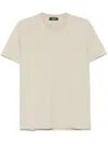 Zanone Short Sleeves Classic T-shirt In Beige