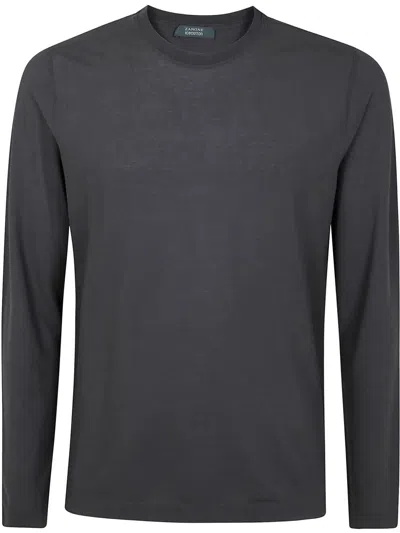 ZANONE LONG SLEEVES CLASSIC T-SHIRT,815204.ZG380 Z0049 ZANONE GREEN