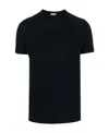 Zanone Blue Cotton T-shirt In Black