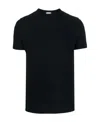 Zanone Jersey Crew Neck T-shirt In Black