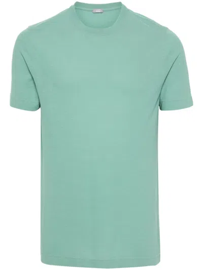 Zanone Basic Short-sleeved T-shirt In Blue