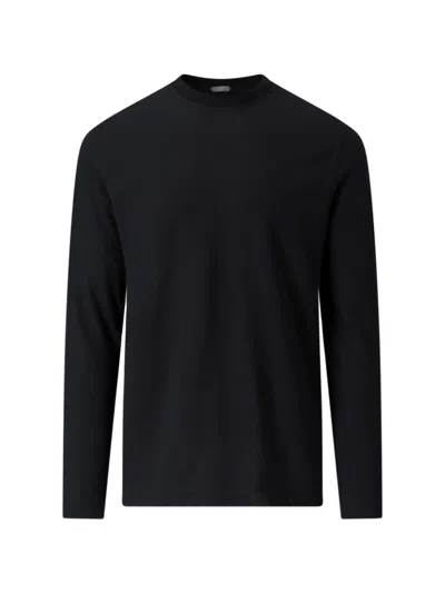 Zanone Basic T-shirt In Black