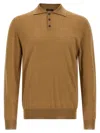 Zanone Cashmere-silk Blend Polo-neck Sweater In Brown