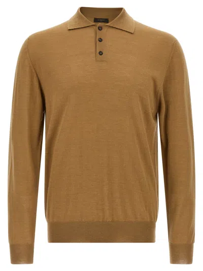 ZANONE BEIGE SOLID POLO SHIRT