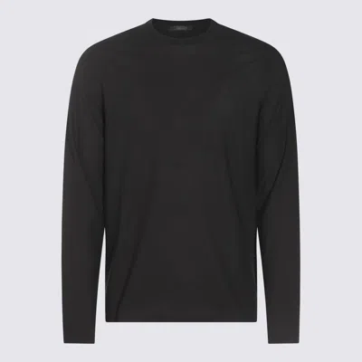Zanone Black Cotton T-shirt