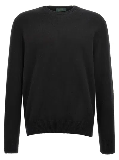 ZANONE BLACK CREWNECK SWEATER