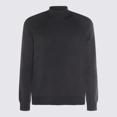 ZANONE BLACK WOOL KNITWEAR