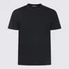 Zanone Blue Cotton T-shirt In Black