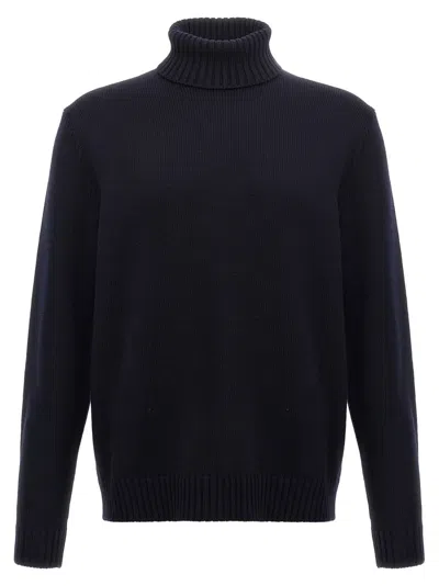 ZANONE BLUE HIGH NECK SWEATER