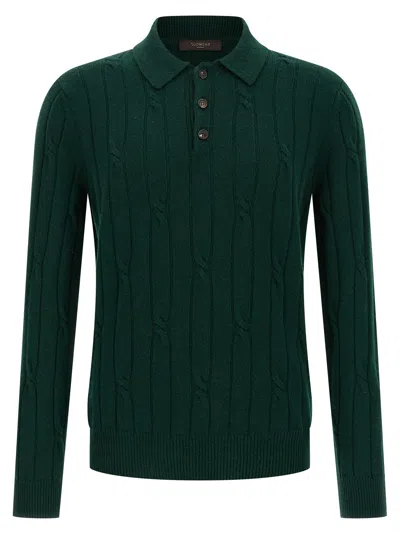 Zanone Braided Wool Polo Shirt