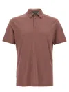 Zanone 'ice Cotton' Polo Shirt In Brown