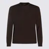Zanone Long Sleeve Crew Neck Knit Sweater In Black