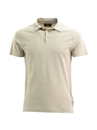 Zanone Button Polo Shirt In Neutral